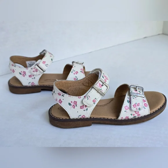 Stride Rite White Floral Kids Sandals 11 Toddler - Picture 2 of 7